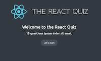 React Quiz project preview