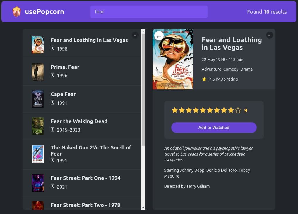 usePopcorn project preview