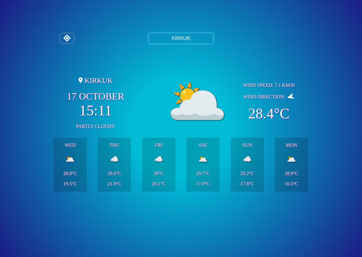 6 Day Weather Forecast project preview